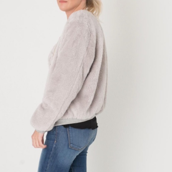 4SI3NNA Grey Bomber Jacket - Picture 2 of 10